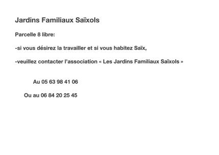 parcelle Jardin familiaux