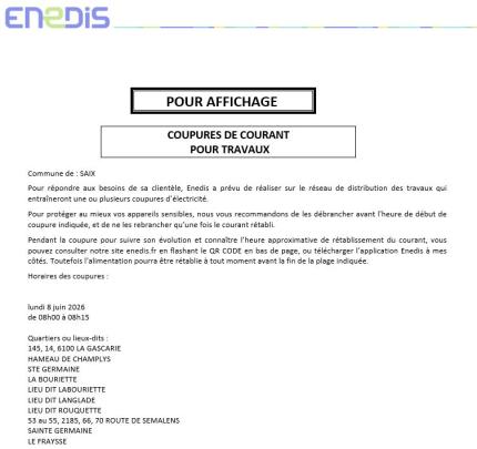 Coupure courant